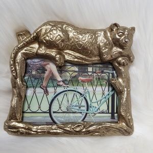 Gold Panther Picture Frame